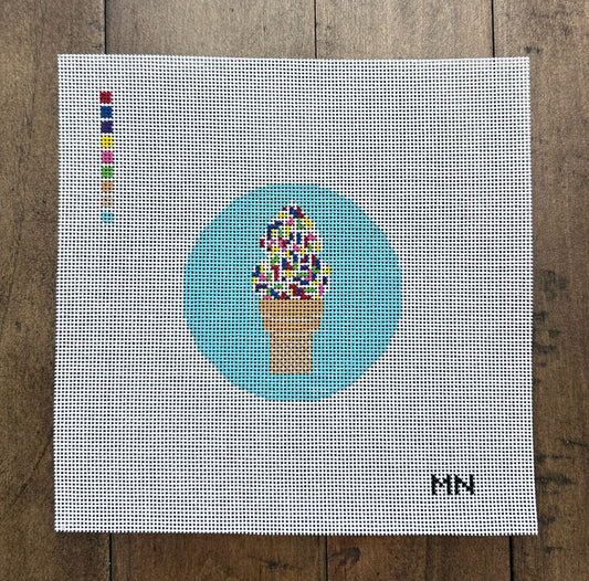 Confetti Sprinkles Ice Cream Cone