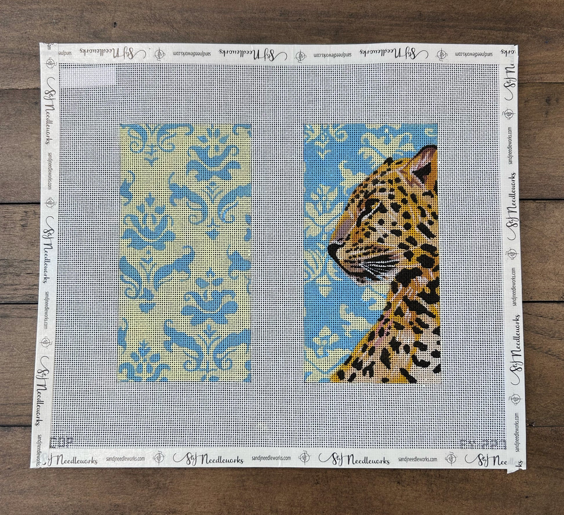 Leopard - Double Sided Eyeglass Case - Colors of Praise - Needlepoint Canvas 
