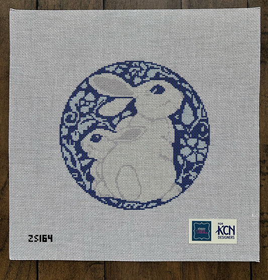 Blue and White Bunnies