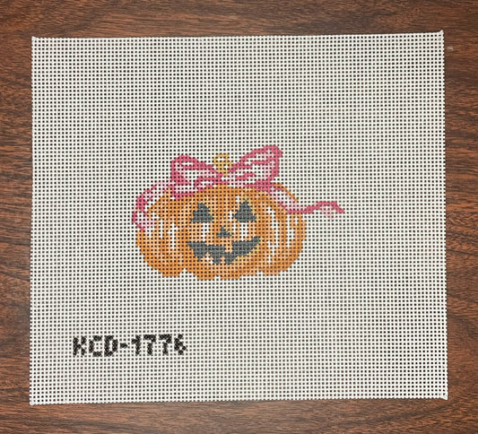 Pumpkin with Pink Bow