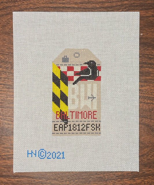 Baltimore Retro Travel Tag