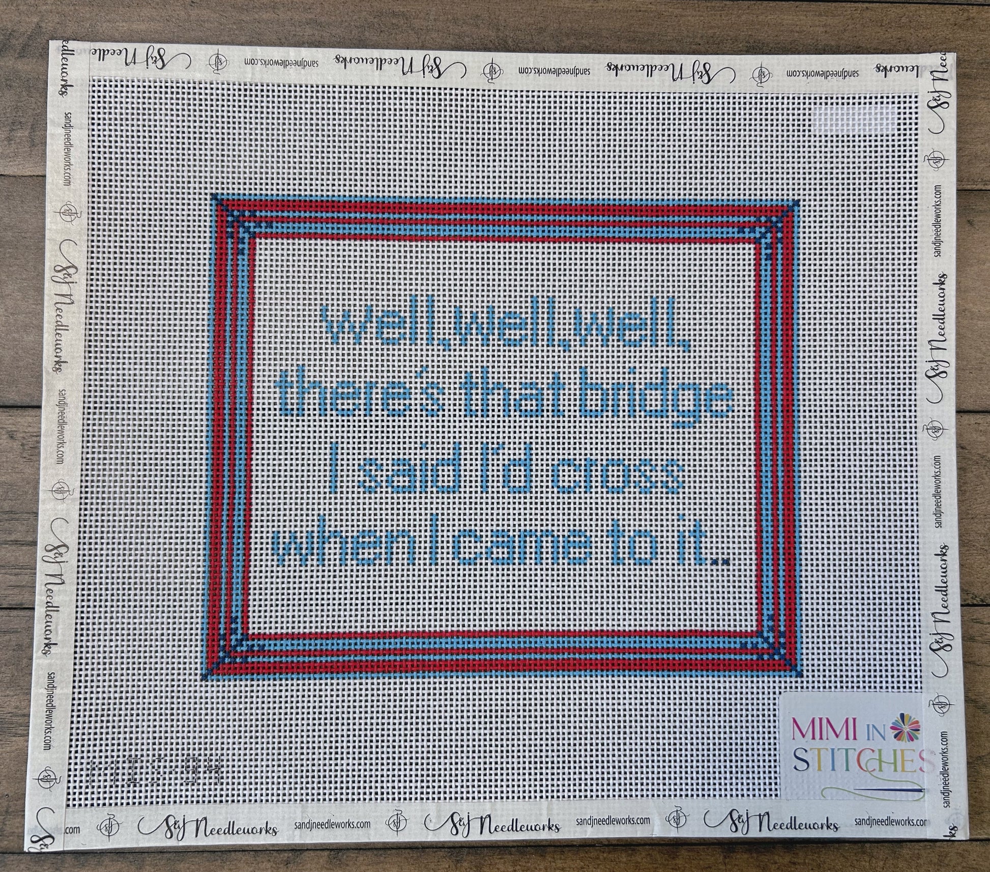 There's That Bridge .... - Mimi in Stitches - Needlepoint Canvas 