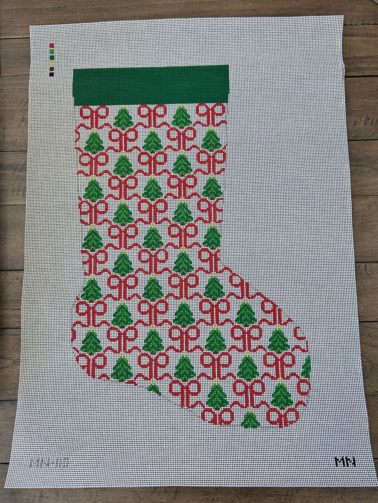 Red Bows and Trees Full Size Stocking