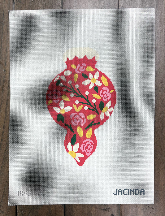 Red Holiday Flowers  Ornament