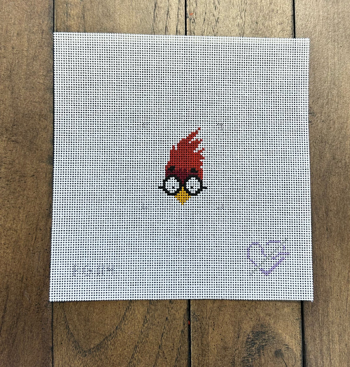 Little Red Head Bag Charm - Flying Stitches NDLPT - Needlepoint Canvas 18 mesh