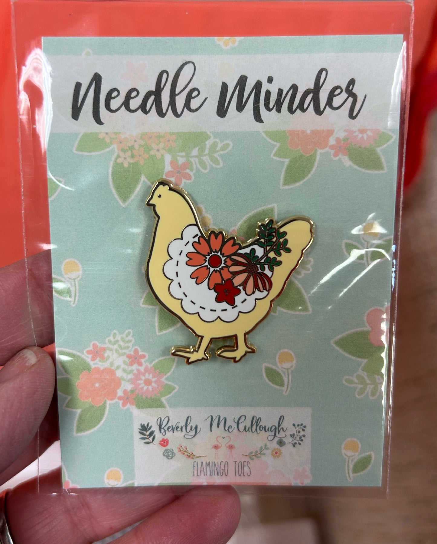 Farmhouse Floral Chicken Needleminder