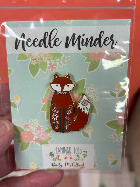 Floral Fox Needleminder - Flamingo Toes - Needlepoint Accessory 