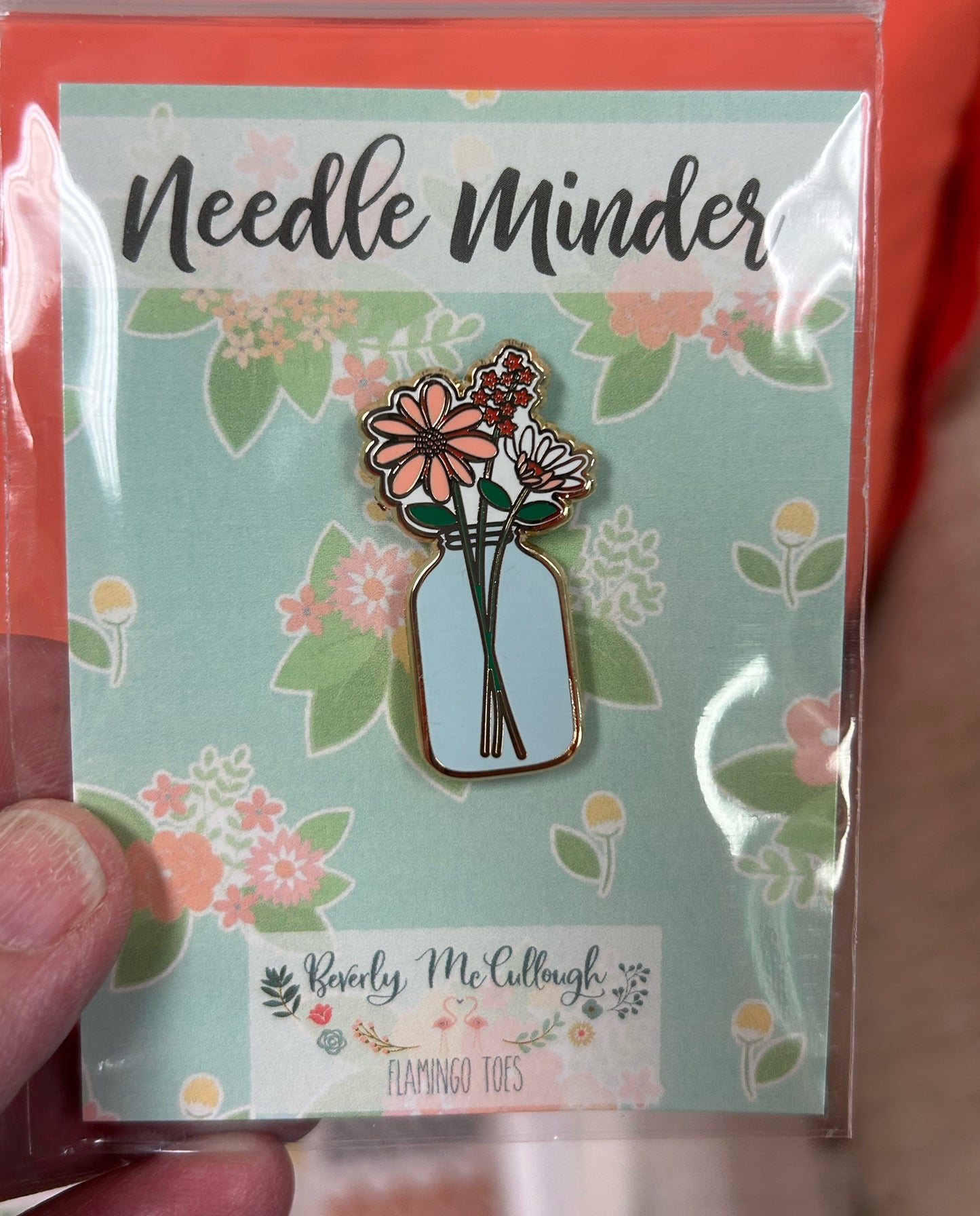 Mason Jar Vase Needleminder