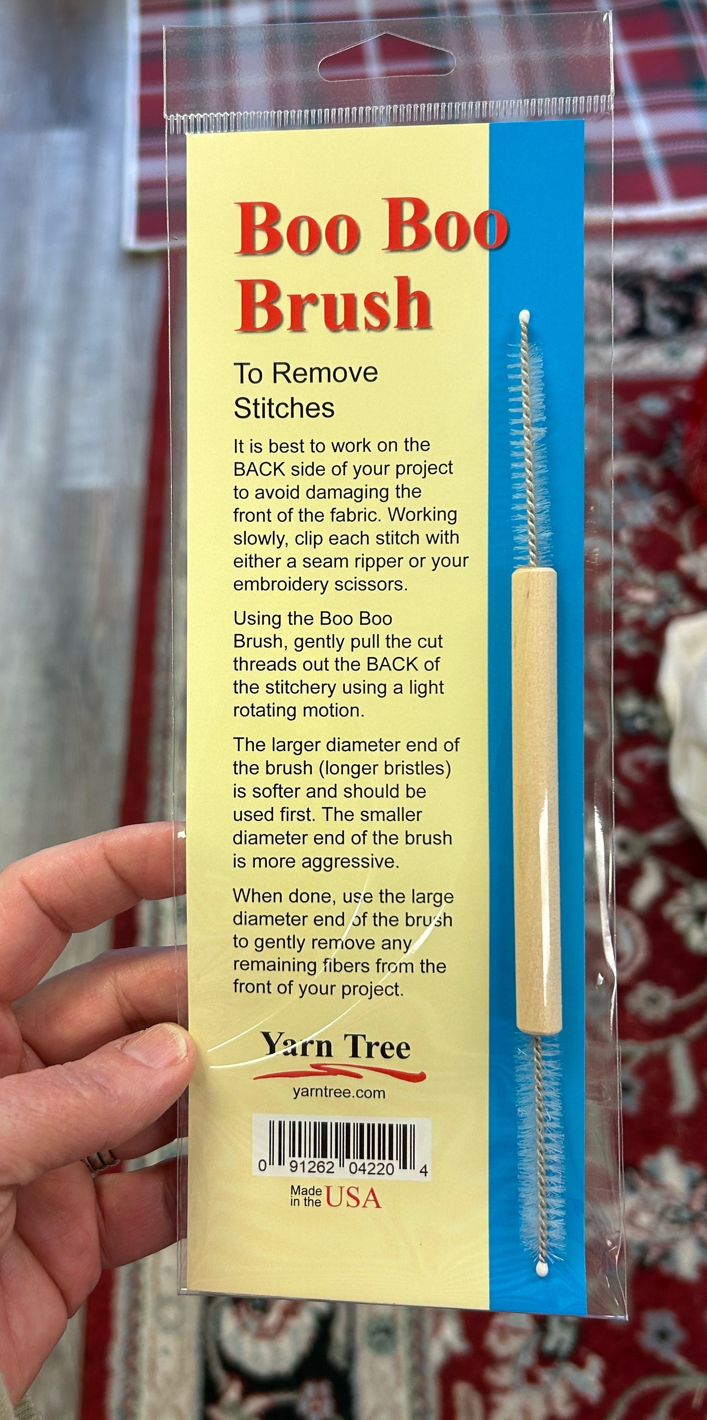 Boo Boo Brush - Yarn Tree - Needlepoint Accessory 