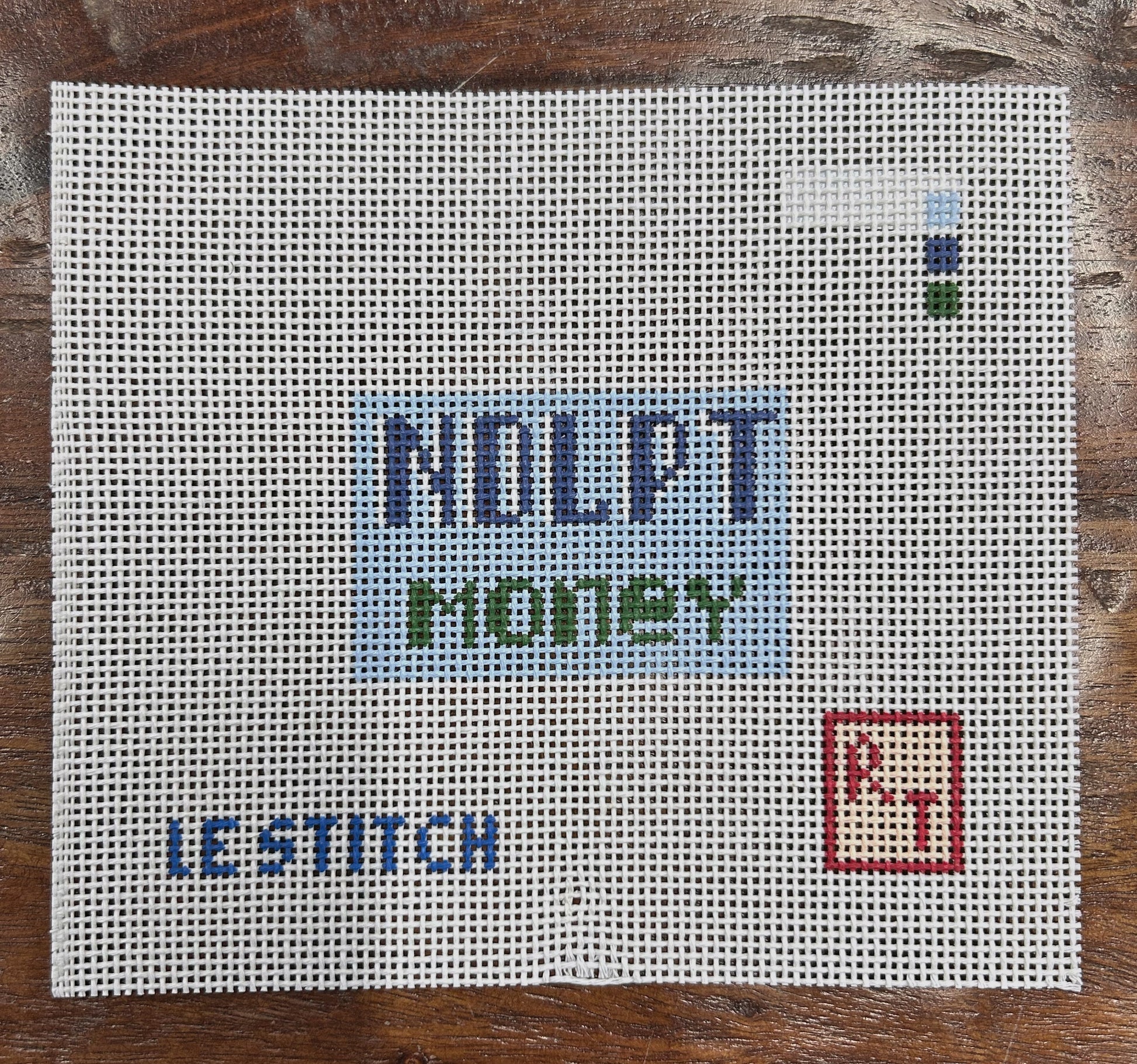 NDLPT Money - LeStitch - Needlepoint Canvas 