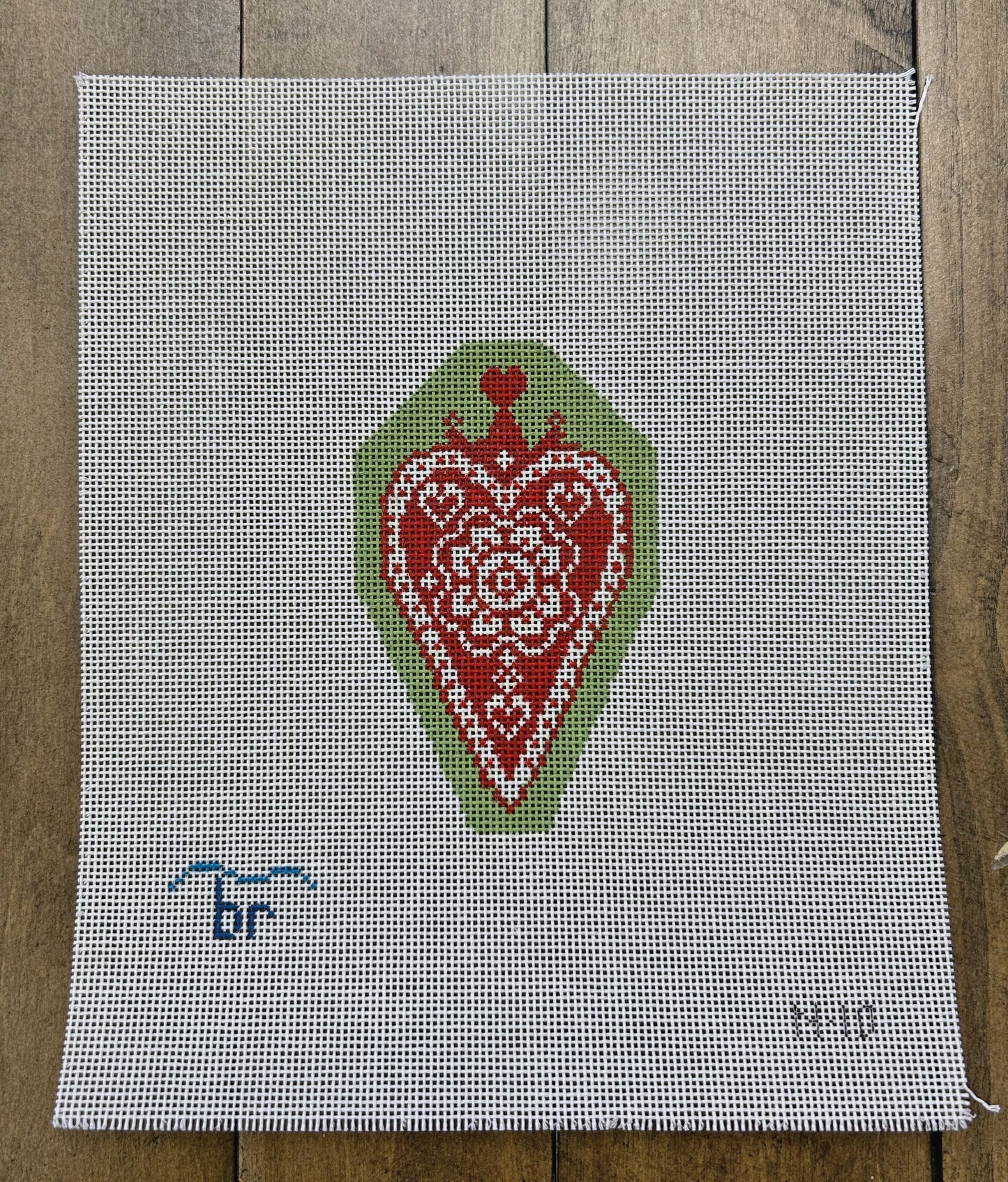 Crown My Heart - Blue Ridge Stitchery - Needlepoint Canvas 18 mesh
