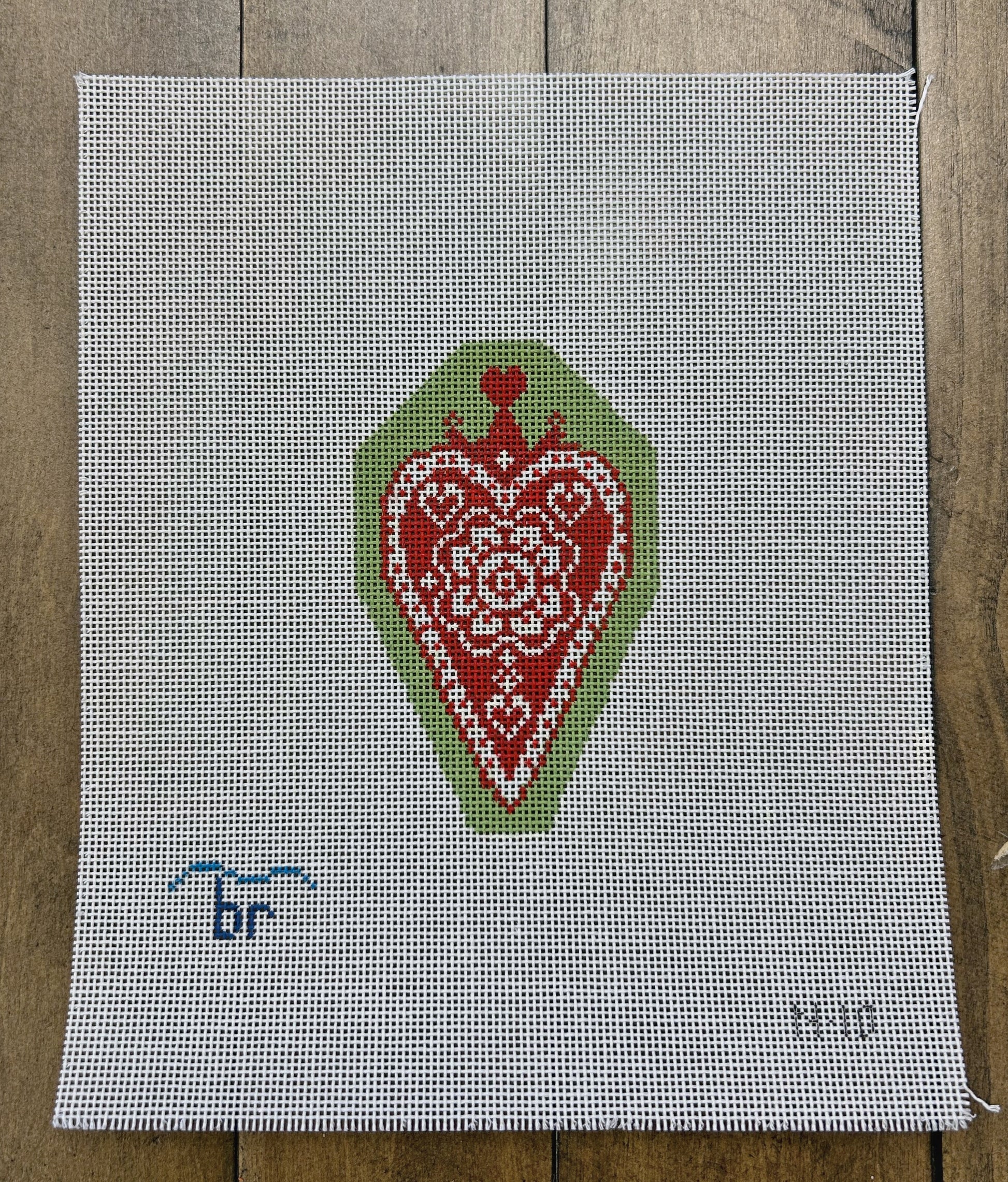 Crown My Heart - Blue Ridge Stitchery - Needlepoint Canvas 18 mesh