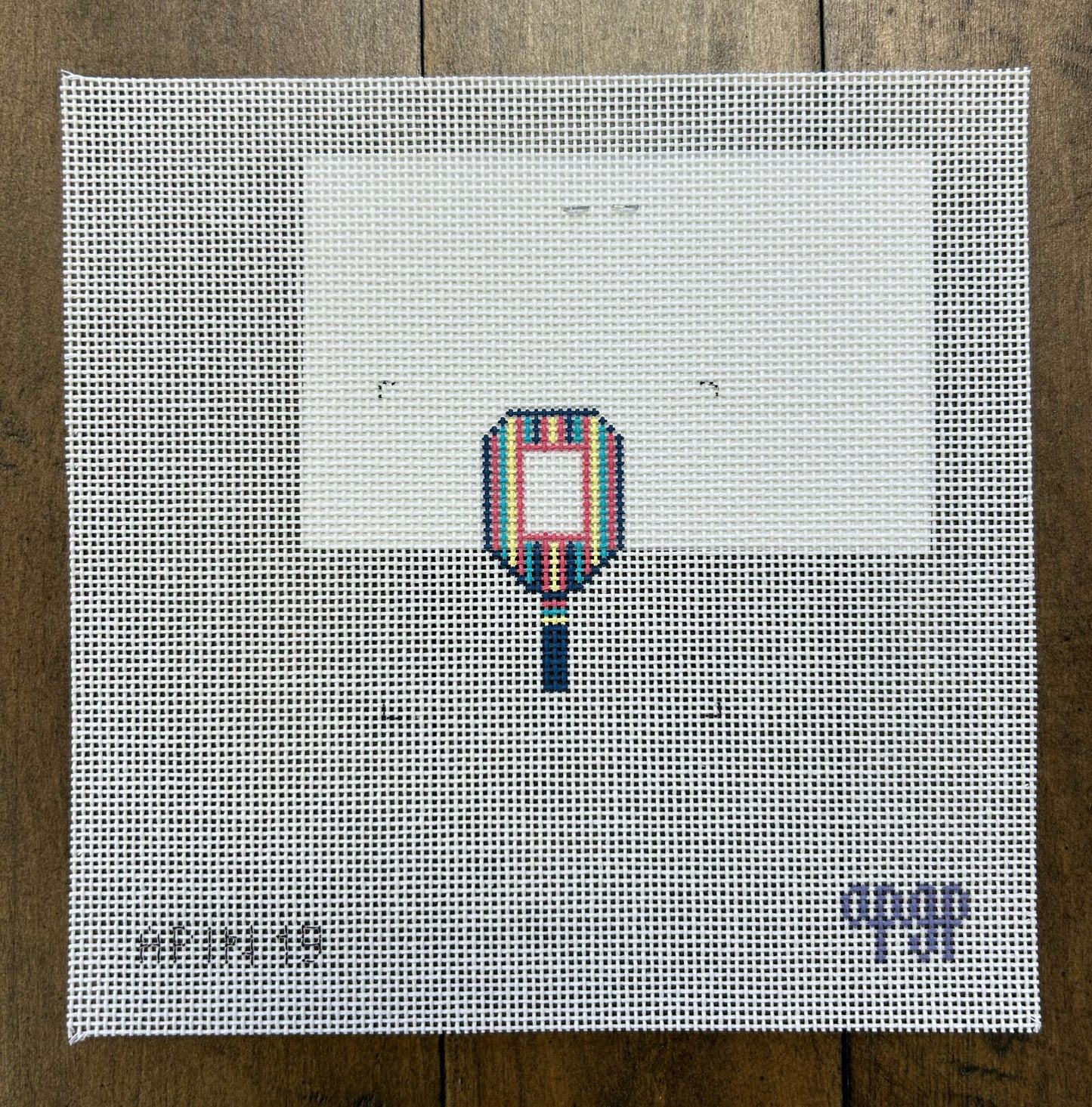 Striped Pickleball Paddle with Letter Chart