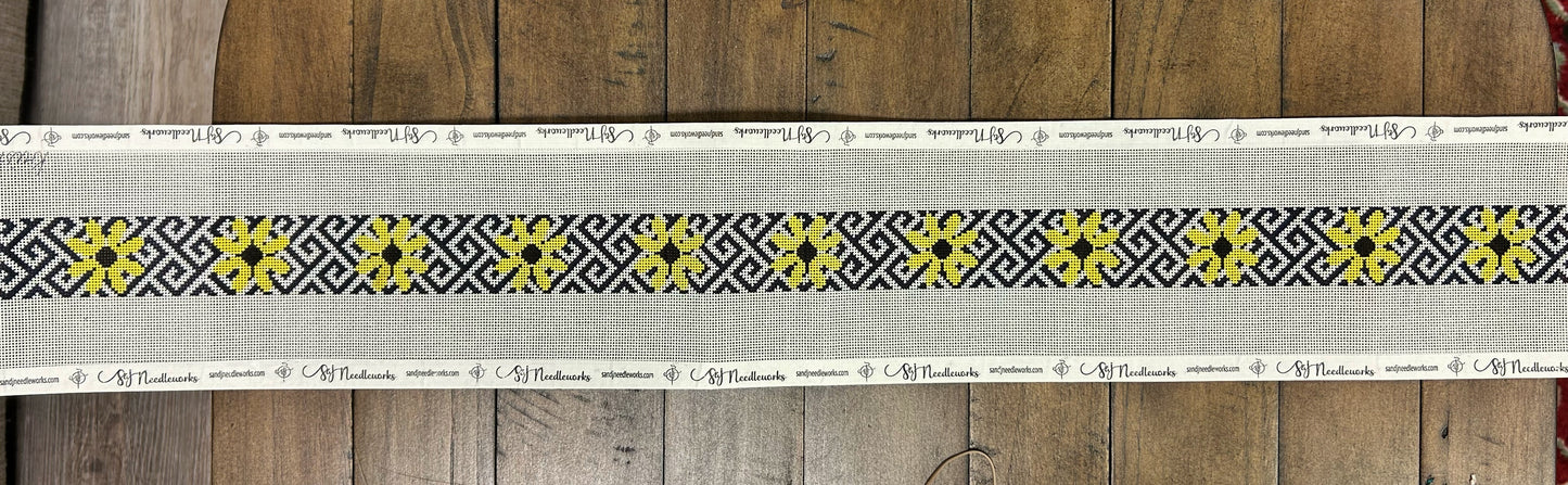 Black Eyed Susan Belt/Purse Strap - Navy