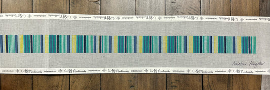 Candy Strips Belt/Purse Strap - Blue, Greens, Yellow