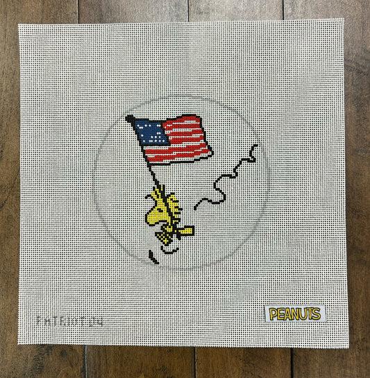 Peanuts Patriotic - Woodstock Flying the Flag