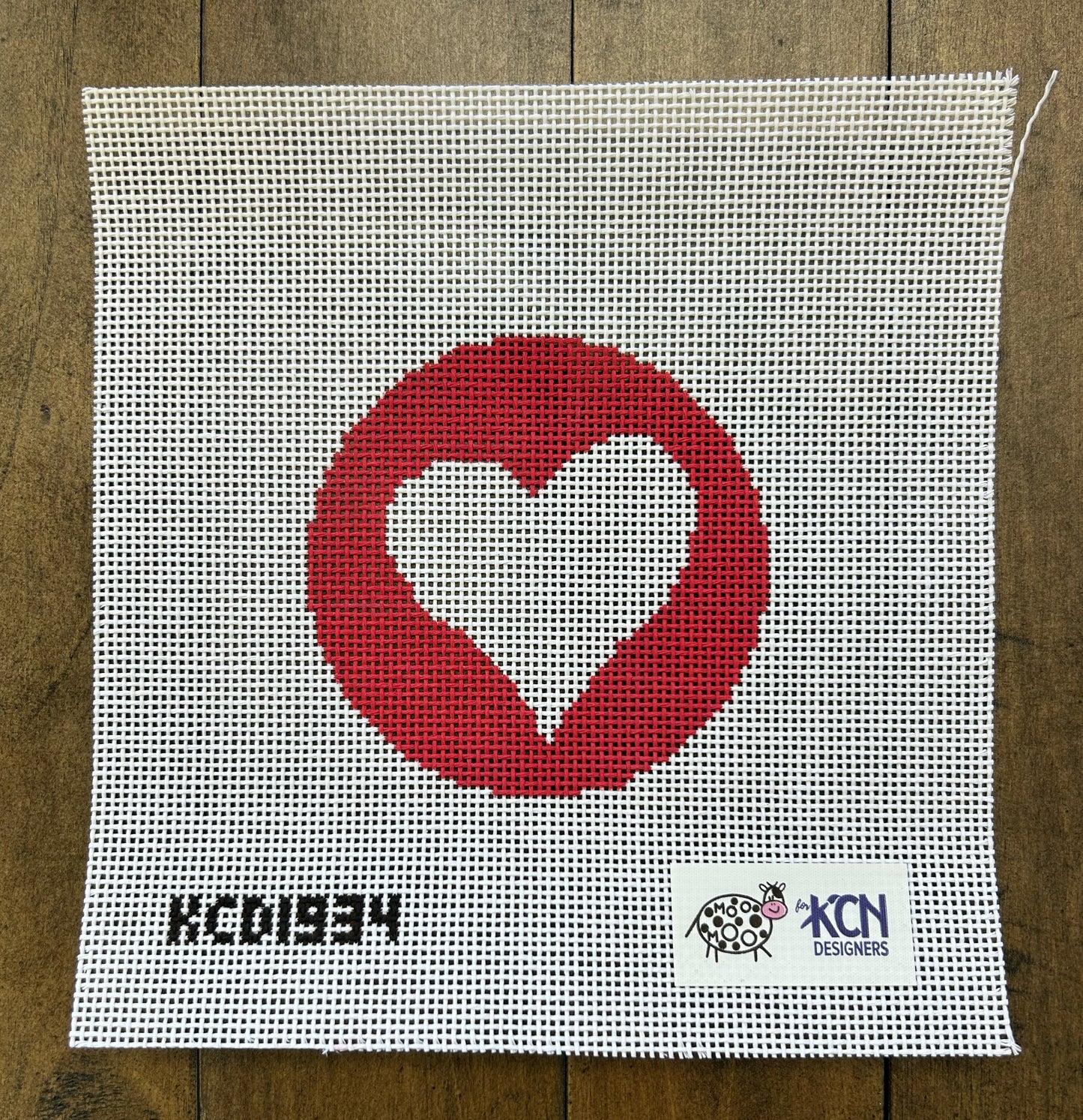 Pink White Heart Round