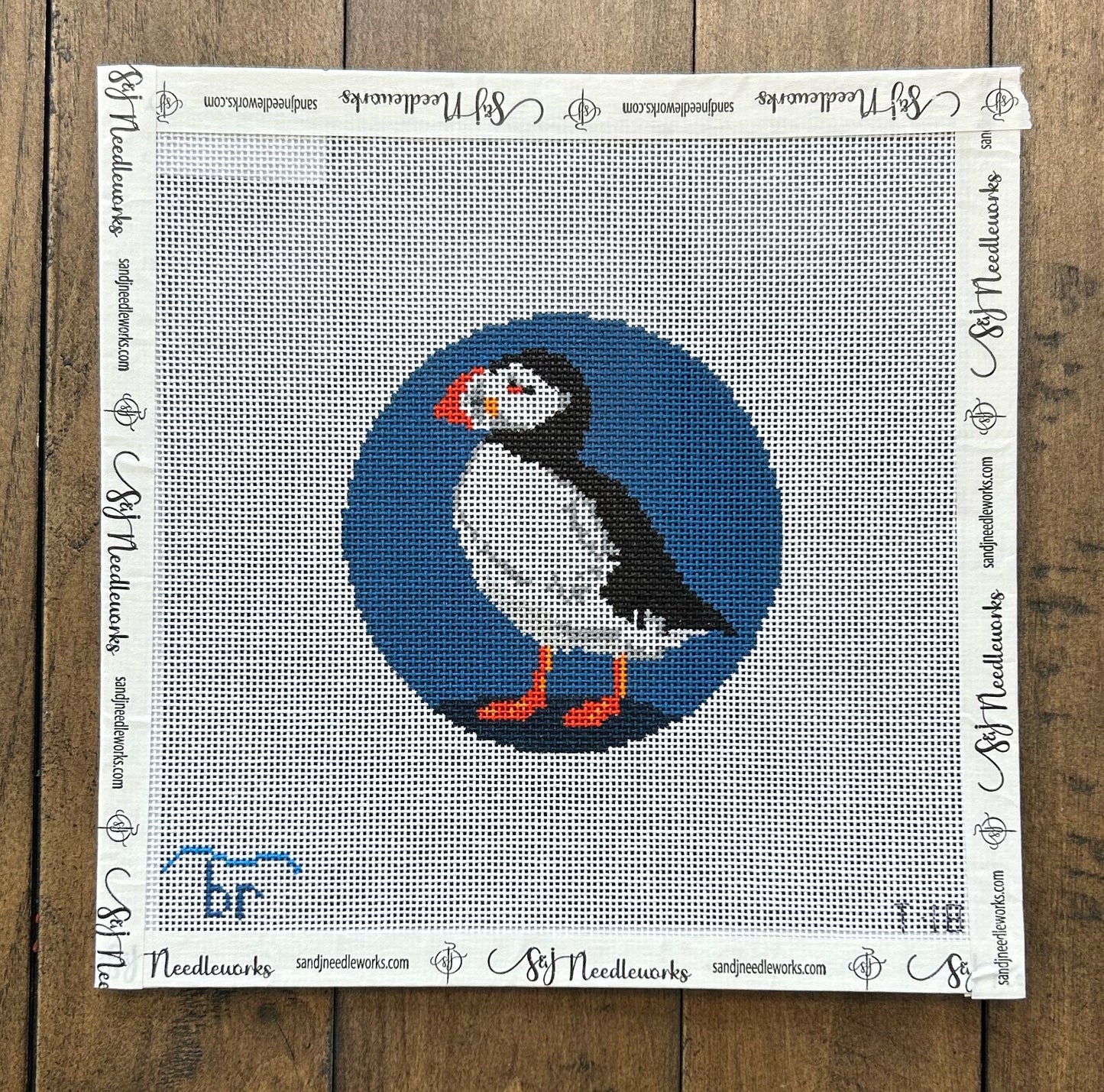 Puffin - Blue Ridge Stitchery - Needlepoint Canvas 18 mesh
