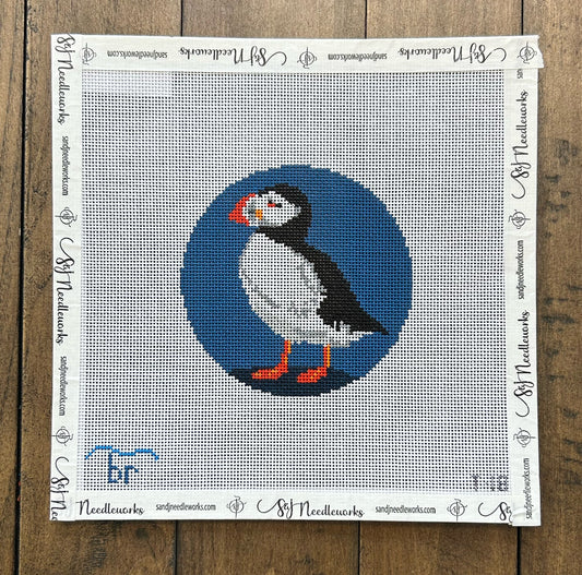 Puffin - Blue Ridge Stitchery - Needlepoint Canvas 18 mesh