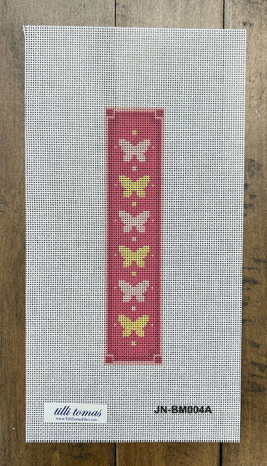 Pink Butterfly Bookmark Canvas