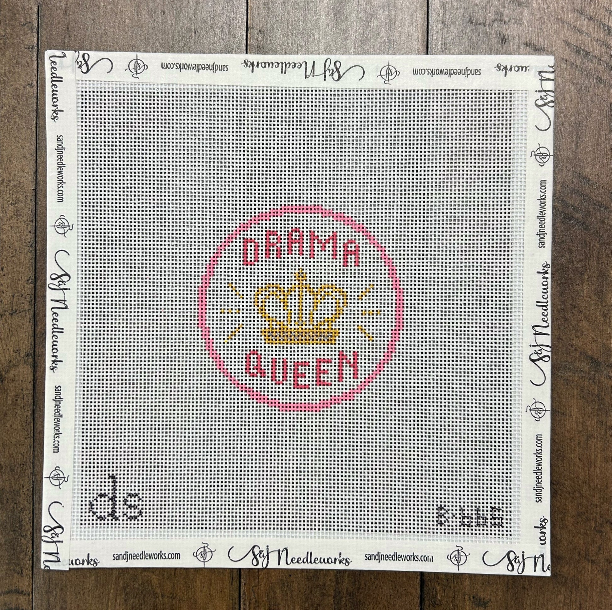 Drama Queen - Doolittle Stitchery - Needlepoint Canvas 18 mesh