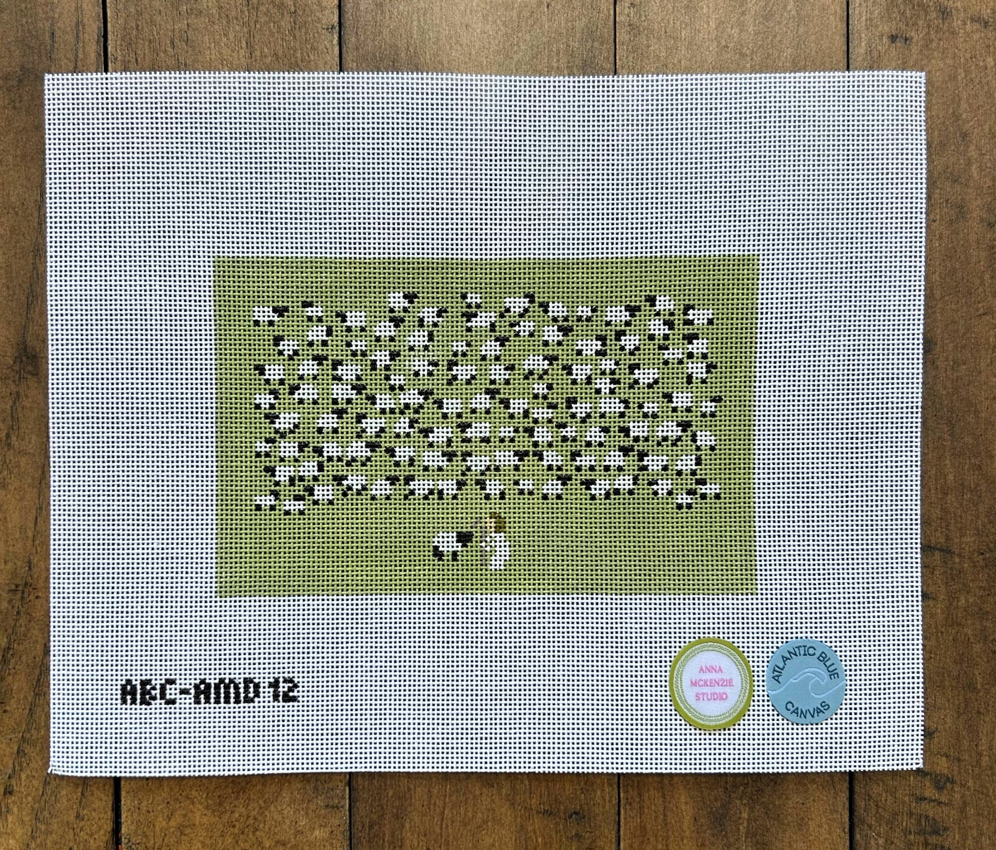 Sought The One - Atlantic Blue Canvas - Needlepoint Canvas 18 mesh
