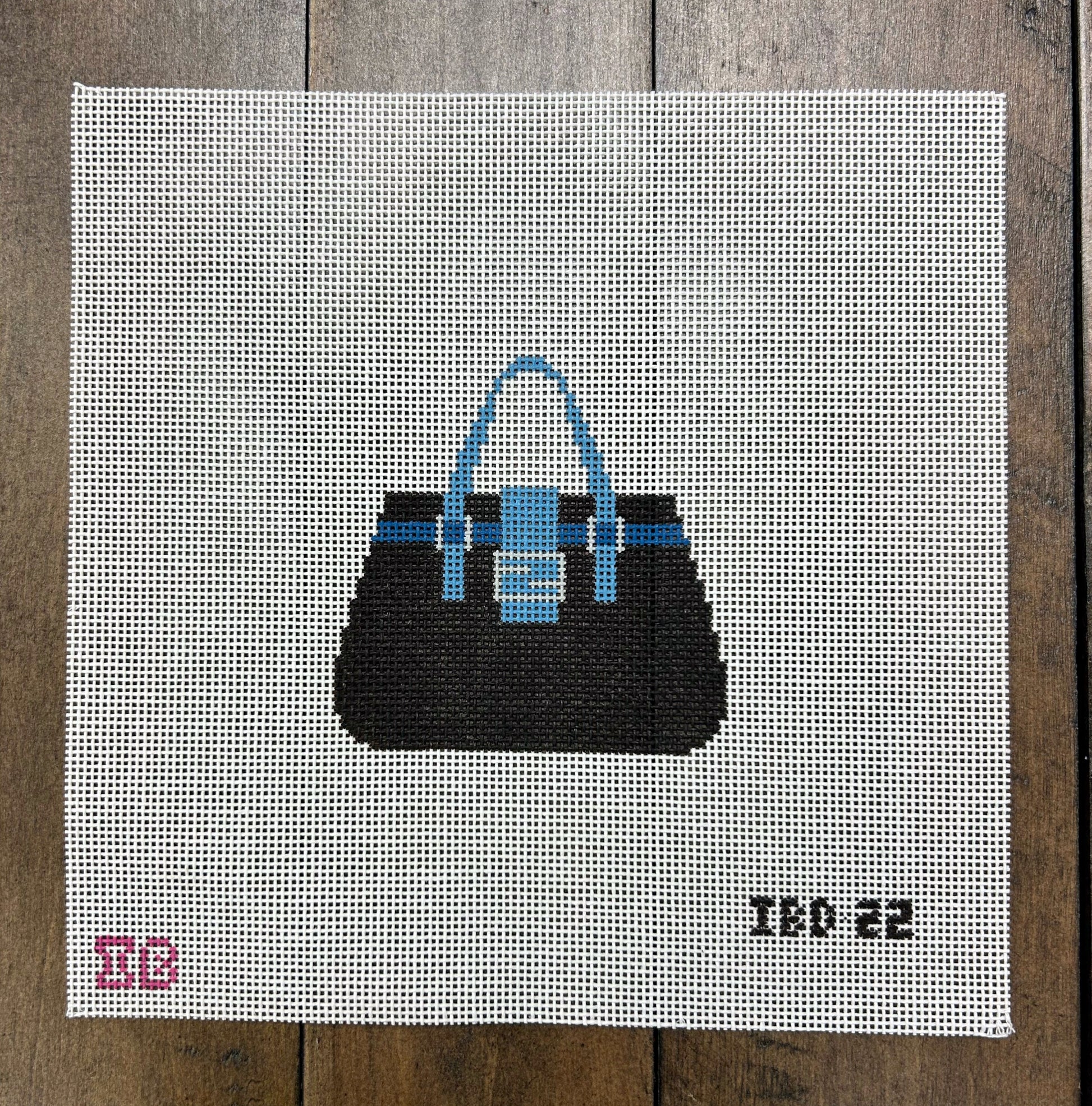 Little Black Bag - Independent Belle - Needlepoint Canvas 18 mesh