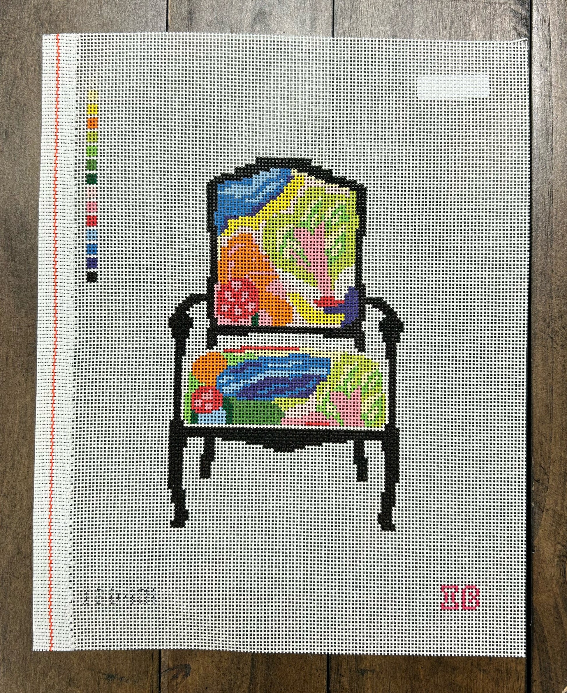 Marsha Chair - Independent Belle - Needlepoint Canvas 18 mesh