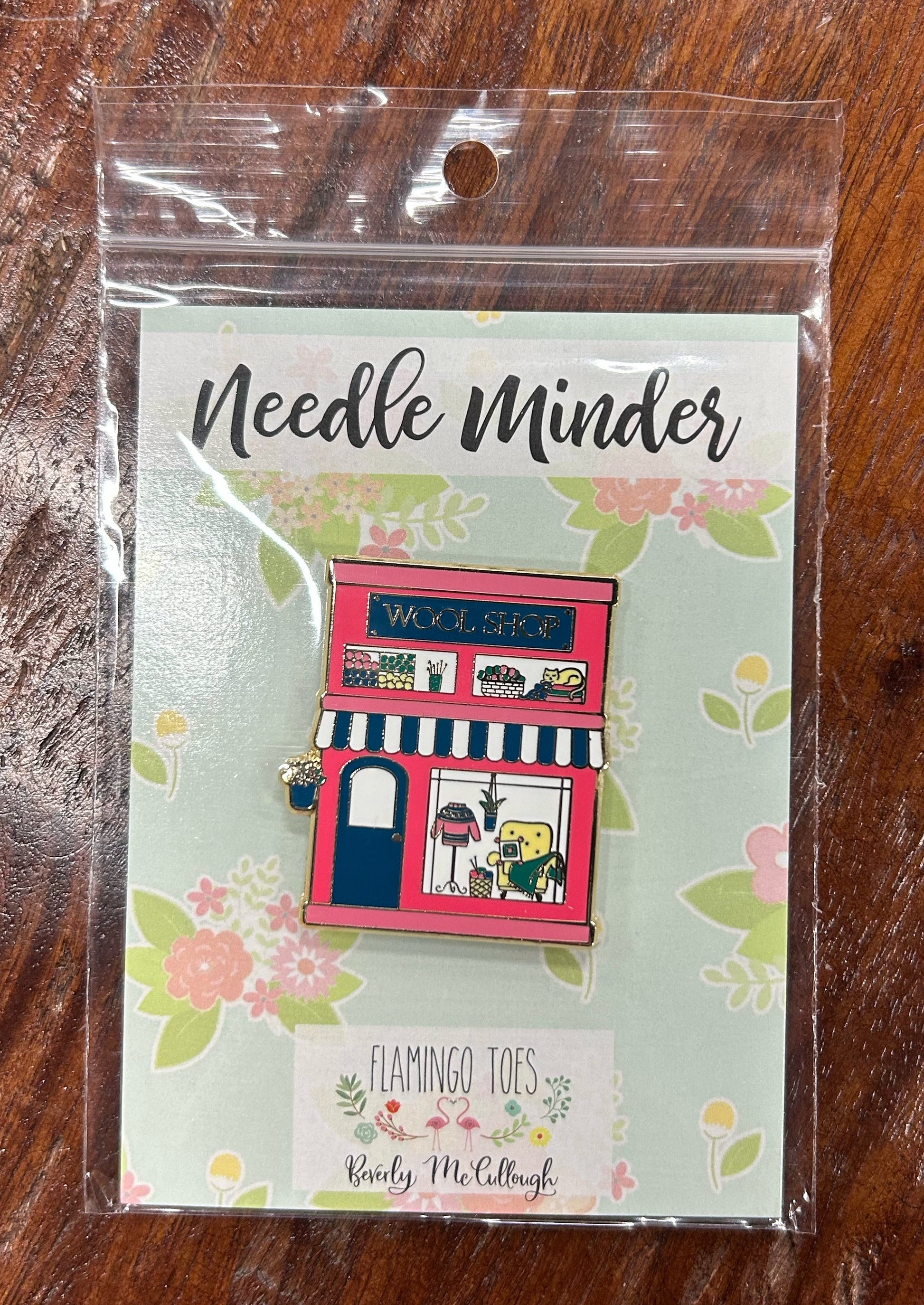 Wool Shop Needle Minder - Flamingo Toes - Needlepoint Accessory 