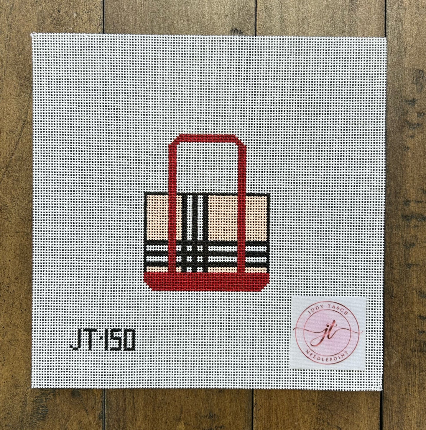 My Plaid Bag - Judy Tasch - Needlepoint Canvas 18 mesh