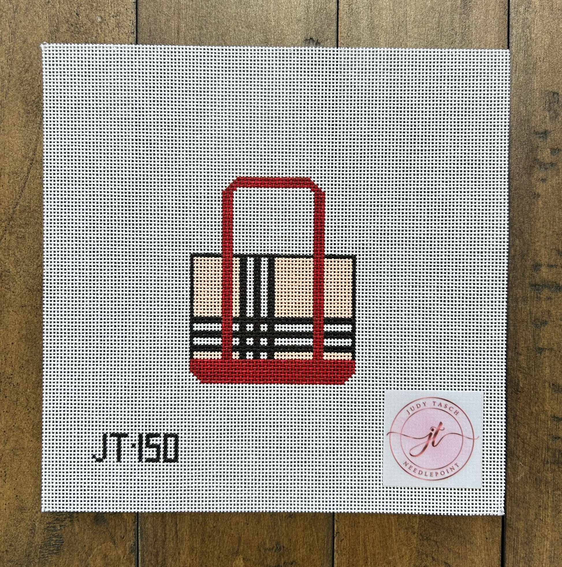 My Plaid Bag - Judy Tasch - Needlepoint Canvas 18 mesh