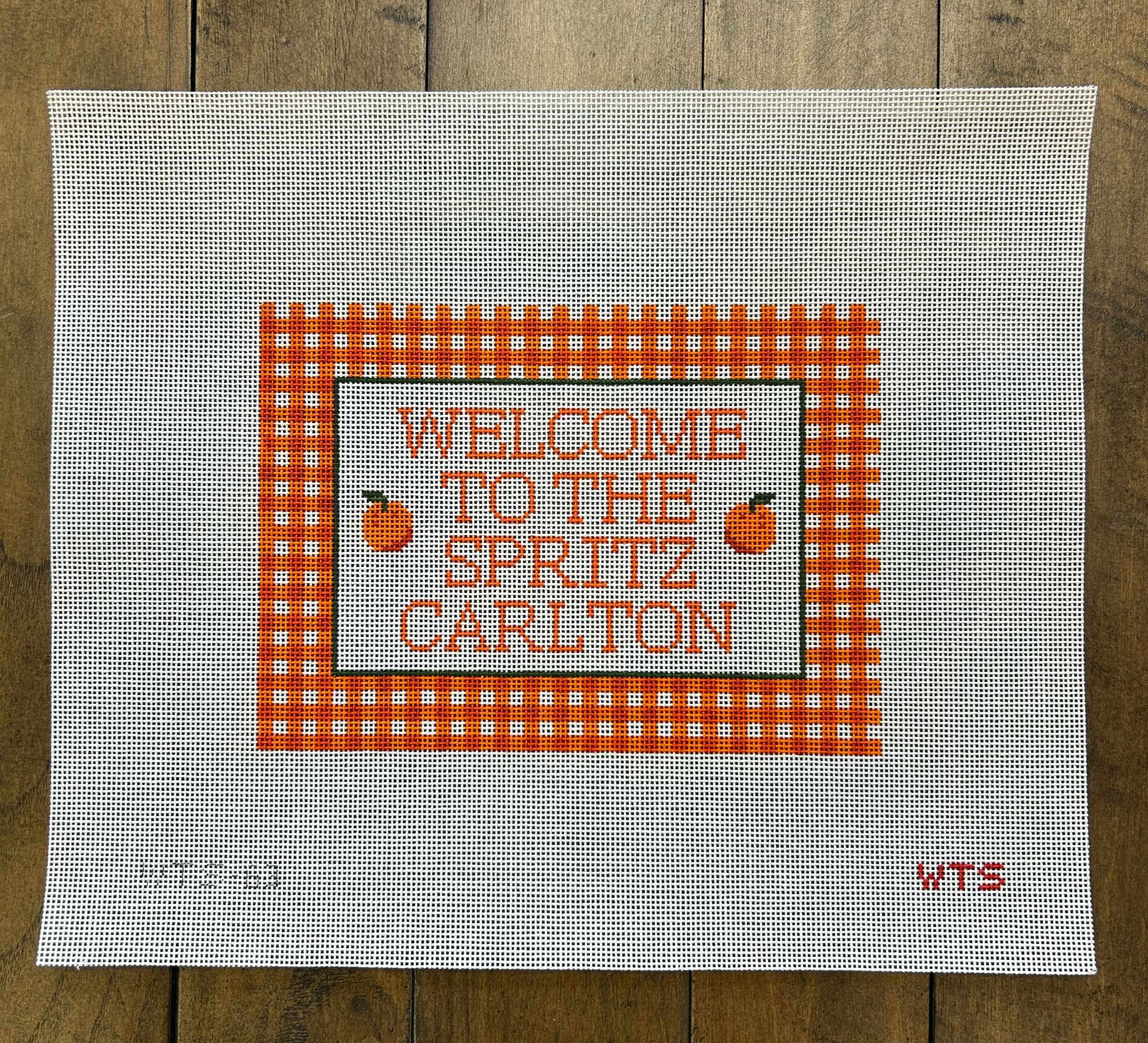 Spritz Carlton - What's the Stitch - Needlepoint Canvas 18 mesh