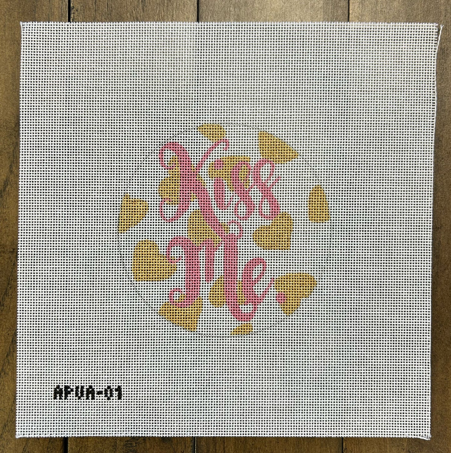 Kiss Me - Melissa Loves Needlepoint - Needlepoint Canvas 18 mesh