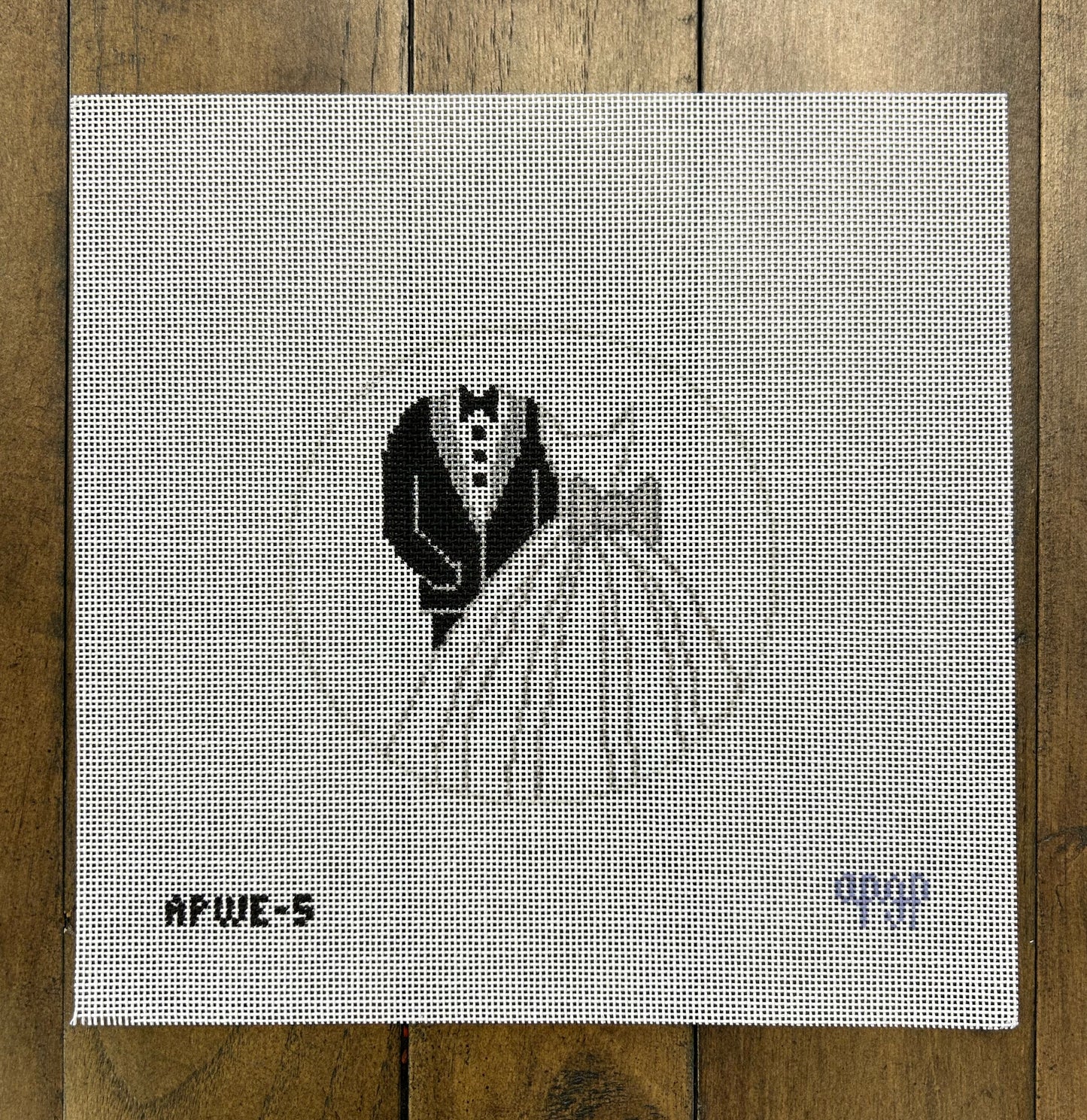 Tux and Gown - Bride & Groom - Melissa Loves Needlepoint - Needlepoint Canvas 18 mesh