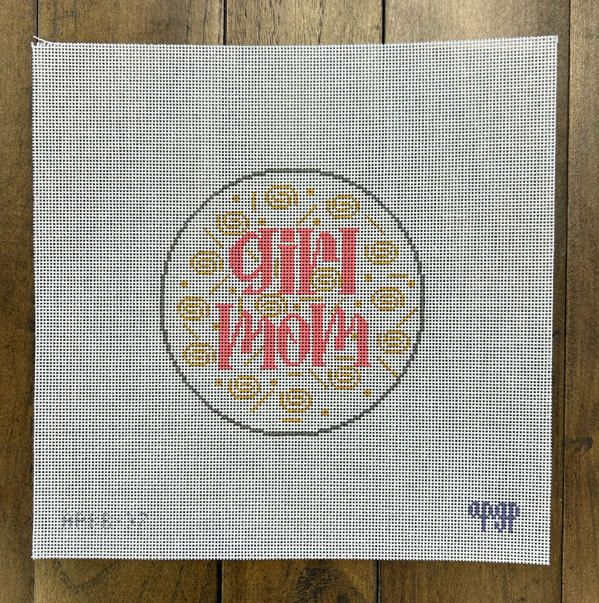 Girl Mom - Melissa Loves Needlepoint - Needlepoint Canvas 18 mesh