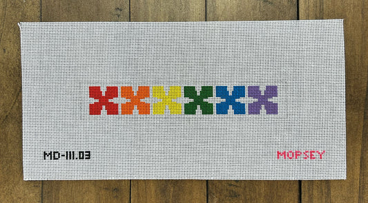 Geo Floral Keyfob - Rainbow