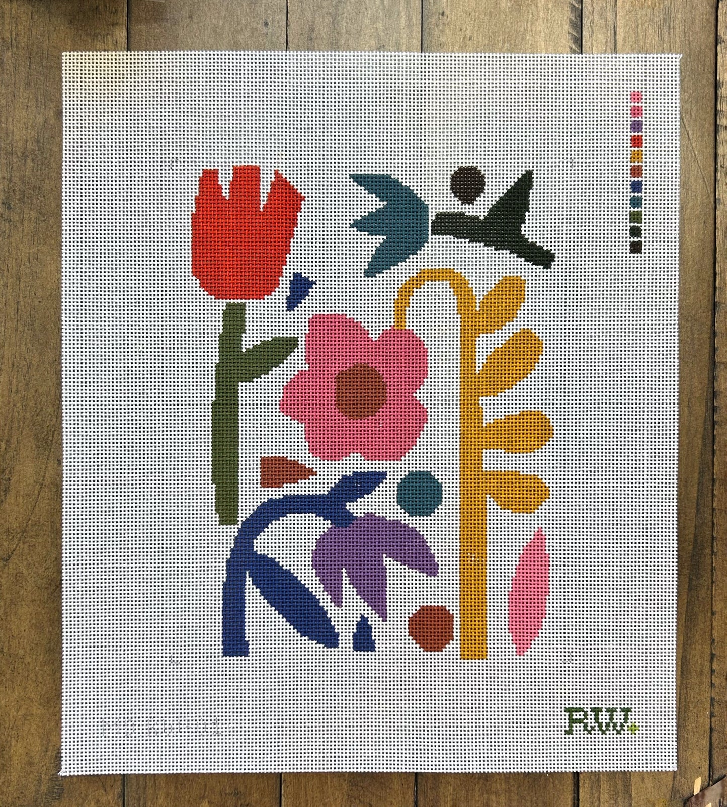 Joy - Mopsey Designs - Needlepoint Canvas 13 mesh