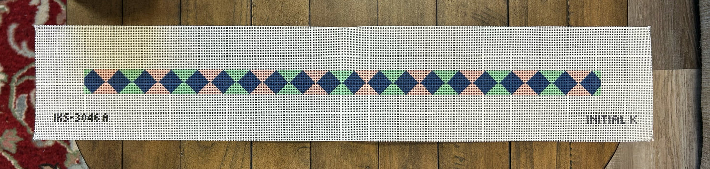 Diamond Hat Band Springtime - Initial K Studios - Needlepoint Canvas 13 mesh