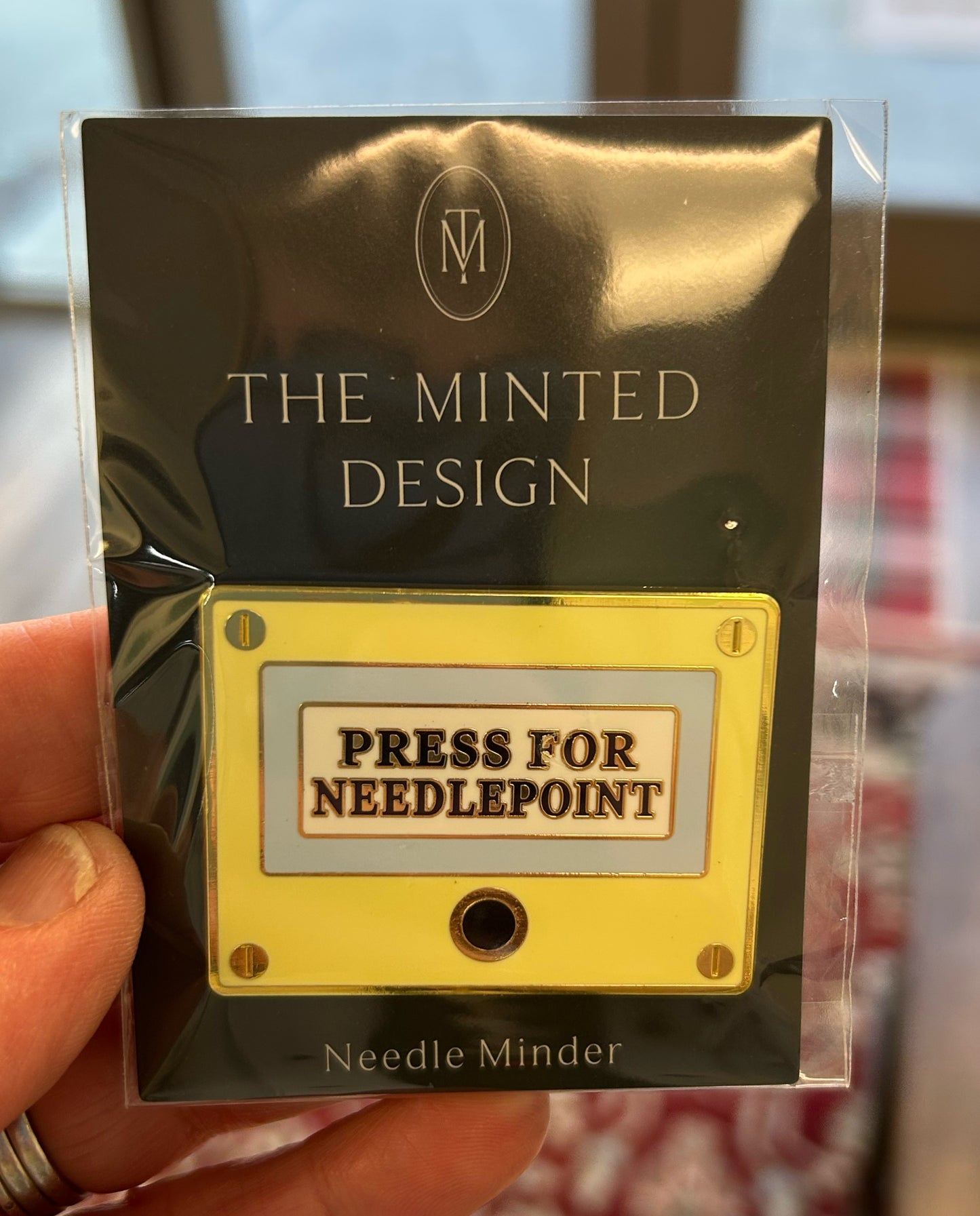 Press for Needlepoint Needleminder - Minted Monogram - Needlepoint Accessory 