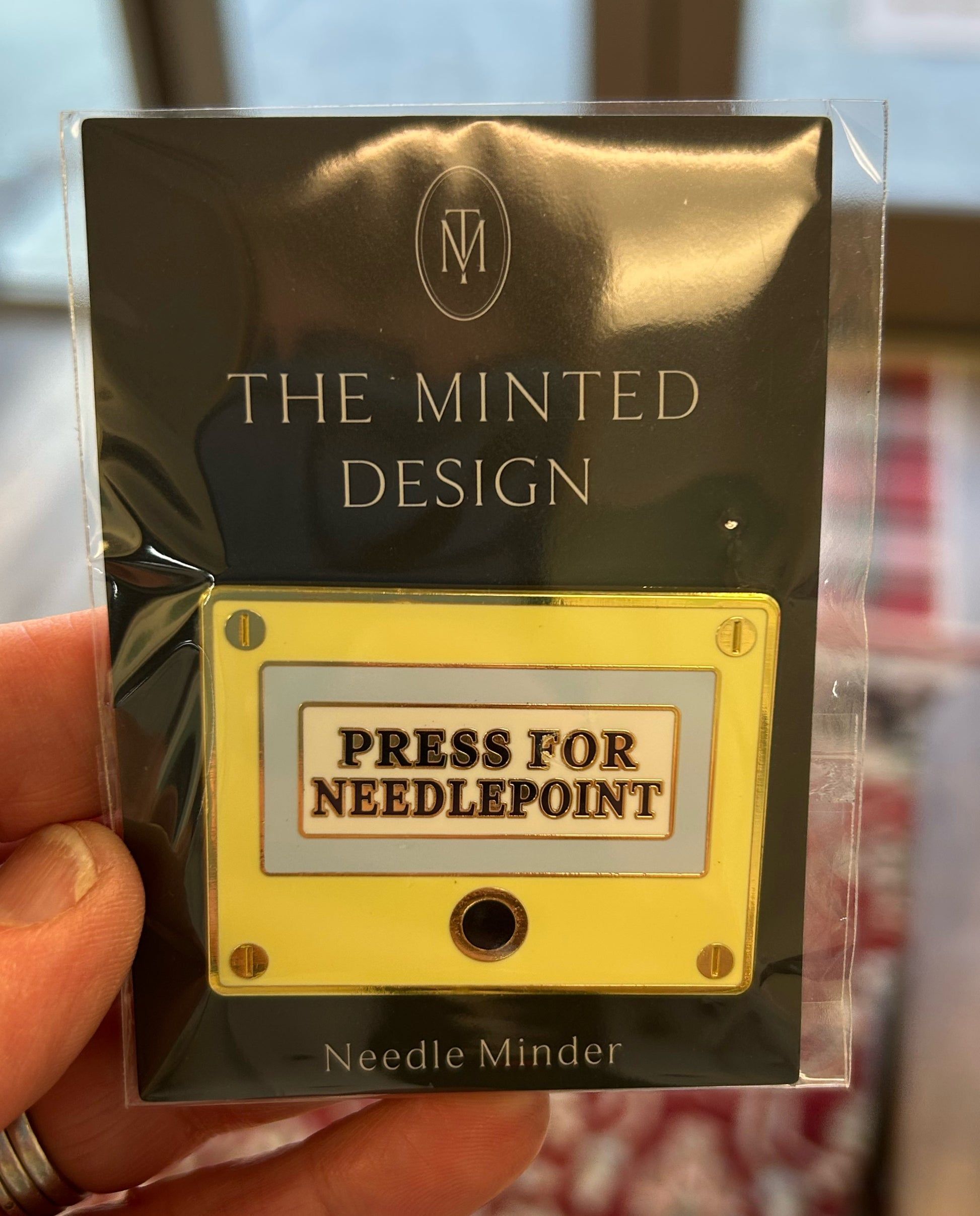 Press for Needlepoint Needleminder - Minted Monogram - Needlepoint Accessory 