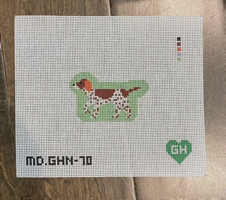 Green Heart Needlepoint: German Shorthair Pointer Mini