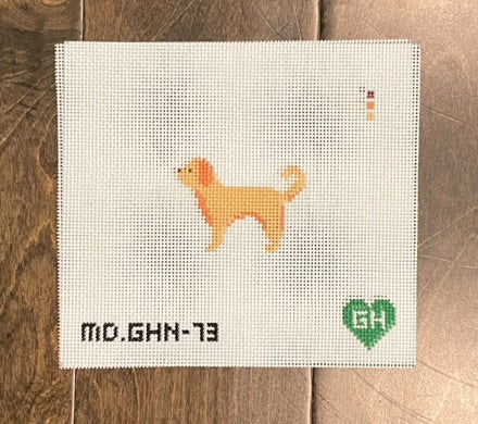 Green Heart Needlepoint: Golden Doodle Mini
