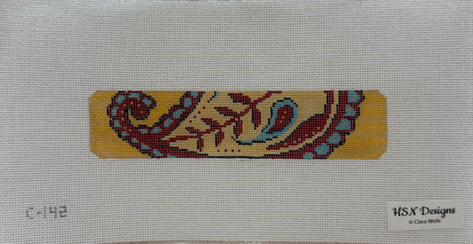 Tan Paisley Bookmark / Key Fob
