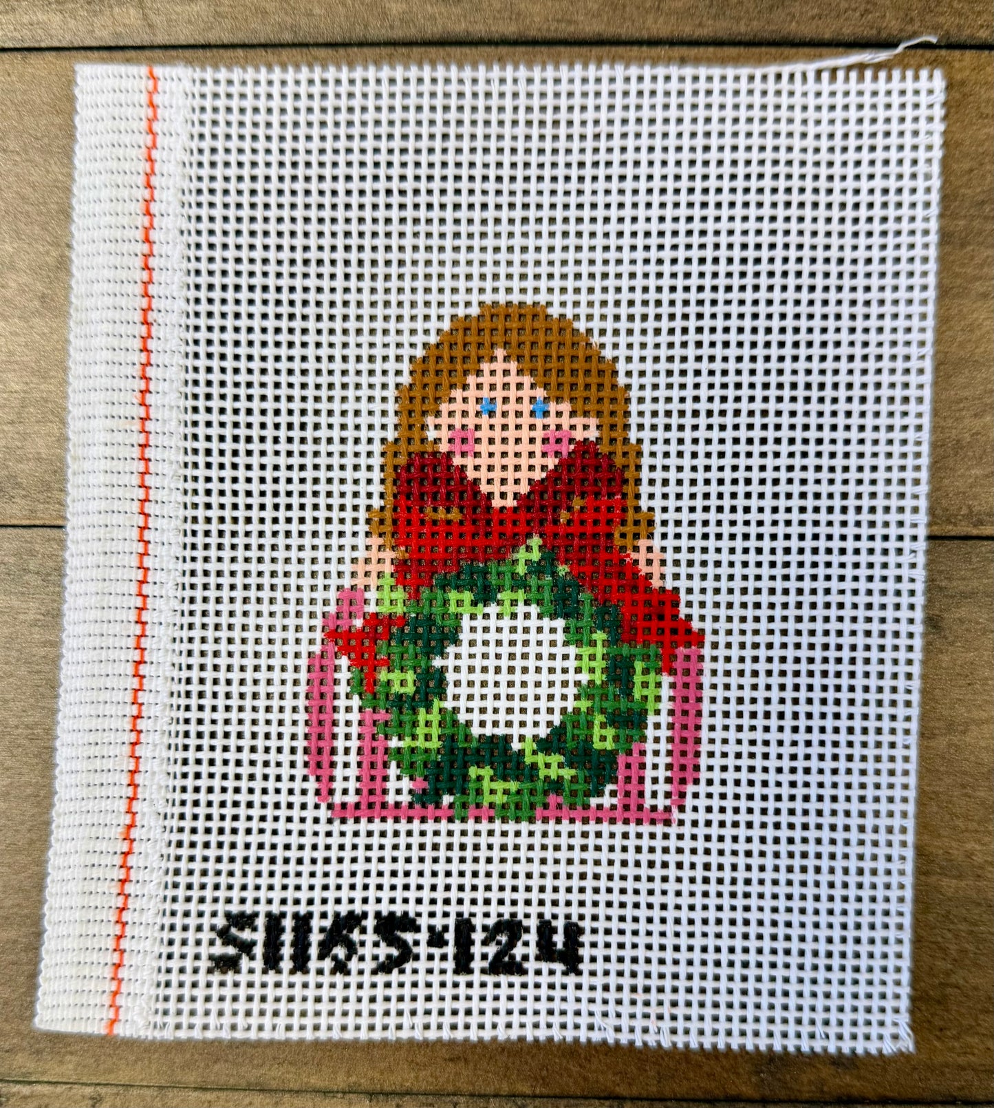 SCT Designs Wreath with Red Bow Angel