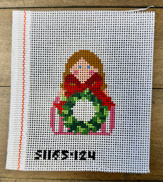 SCT Designs Wreath with Red Bow Angel