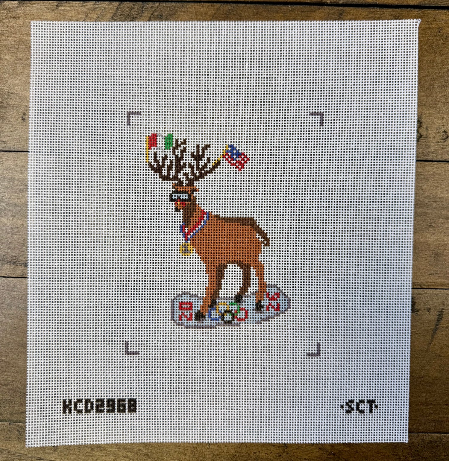 Dolce Vita Olympic Deer - KCN Designers - Needlepoint Canvas 