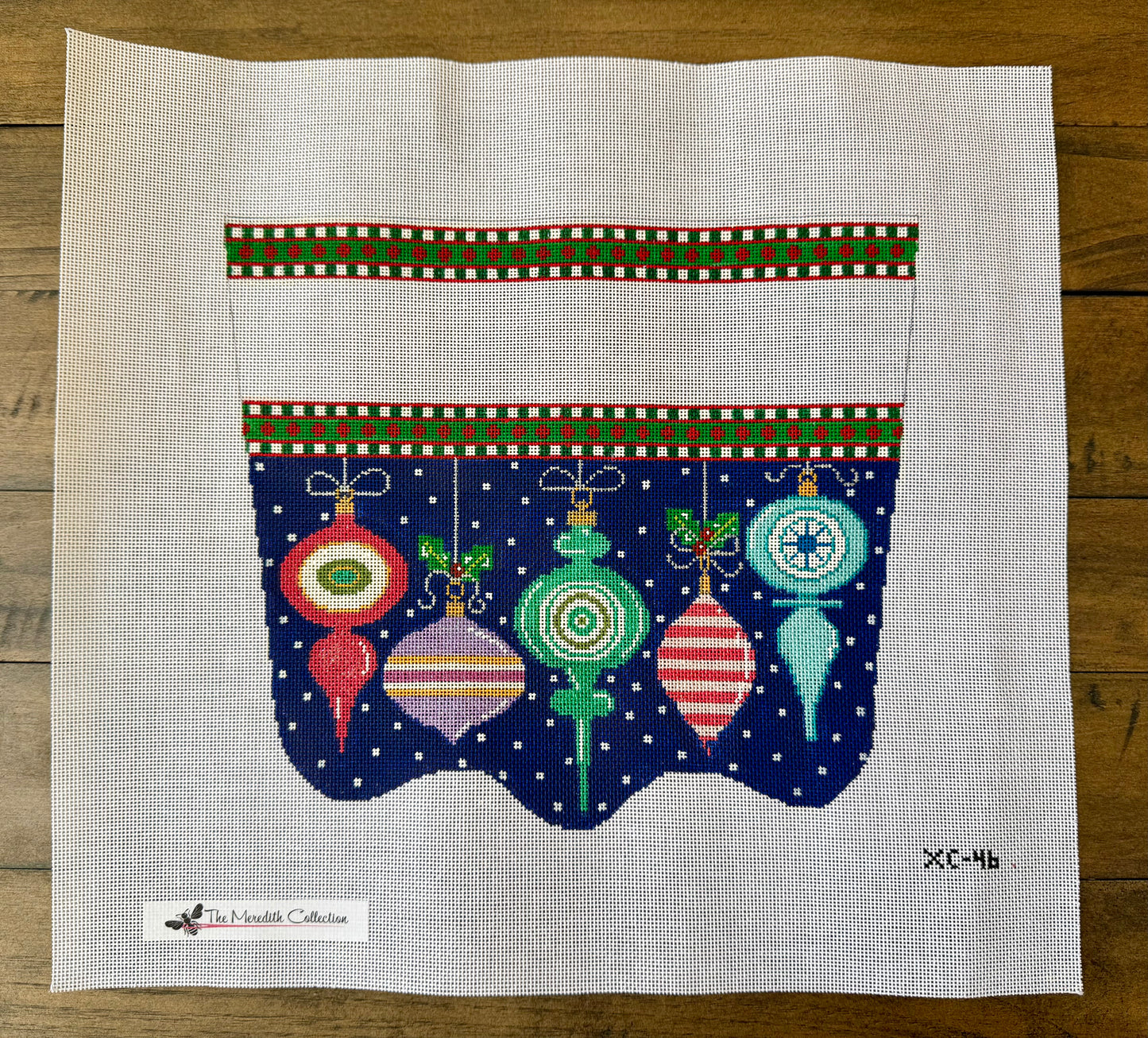 Vintage Ornaments Stocking Cuff - Classic Colors