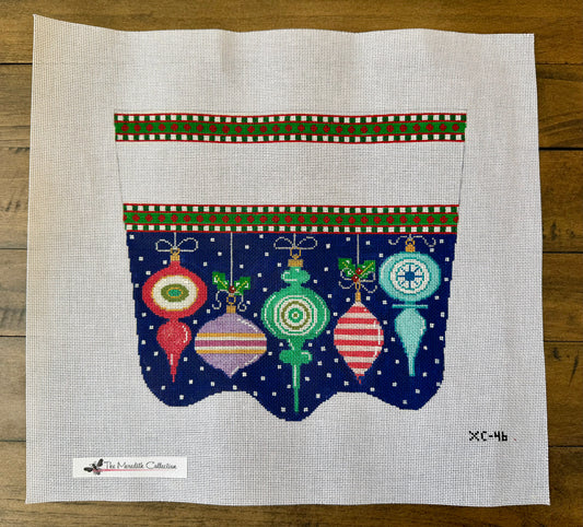 Vintage Ornaments Stocking Cuff - Classic Colors