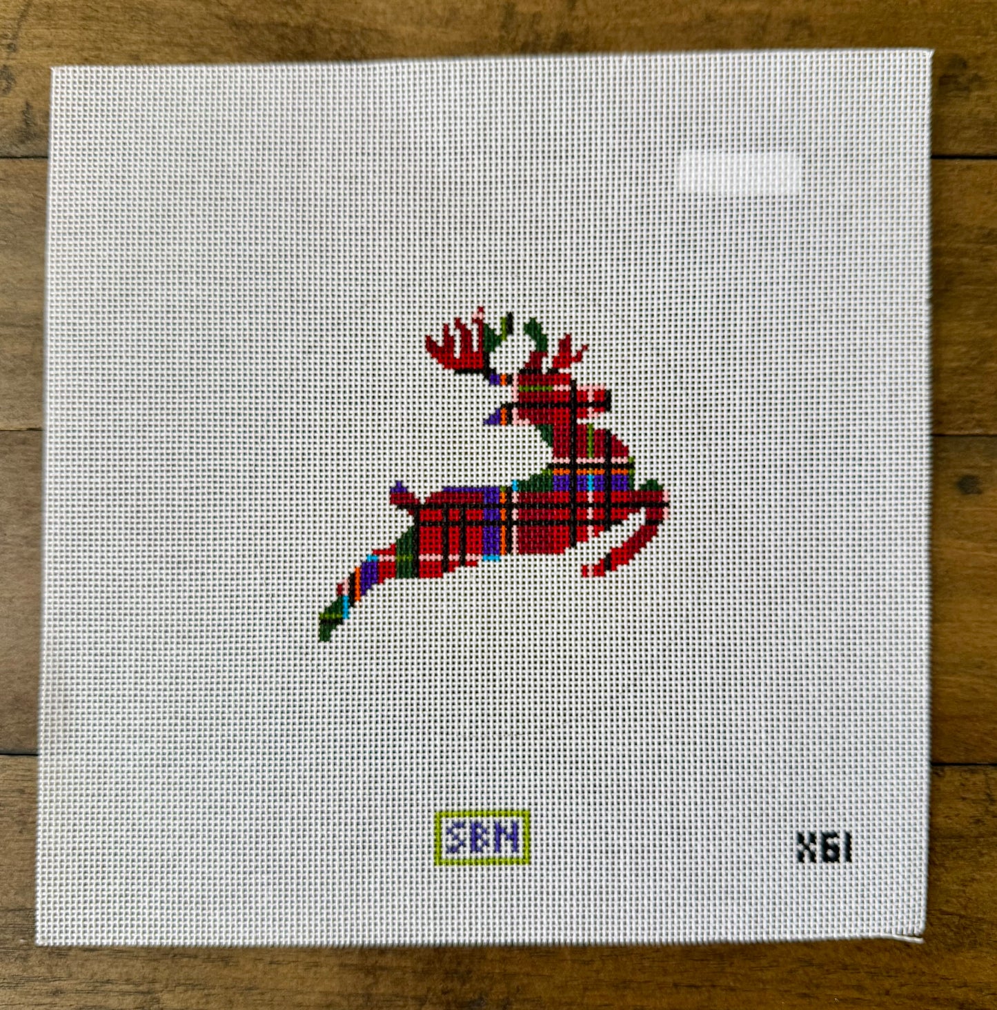 Plaid Reindeer Ornament