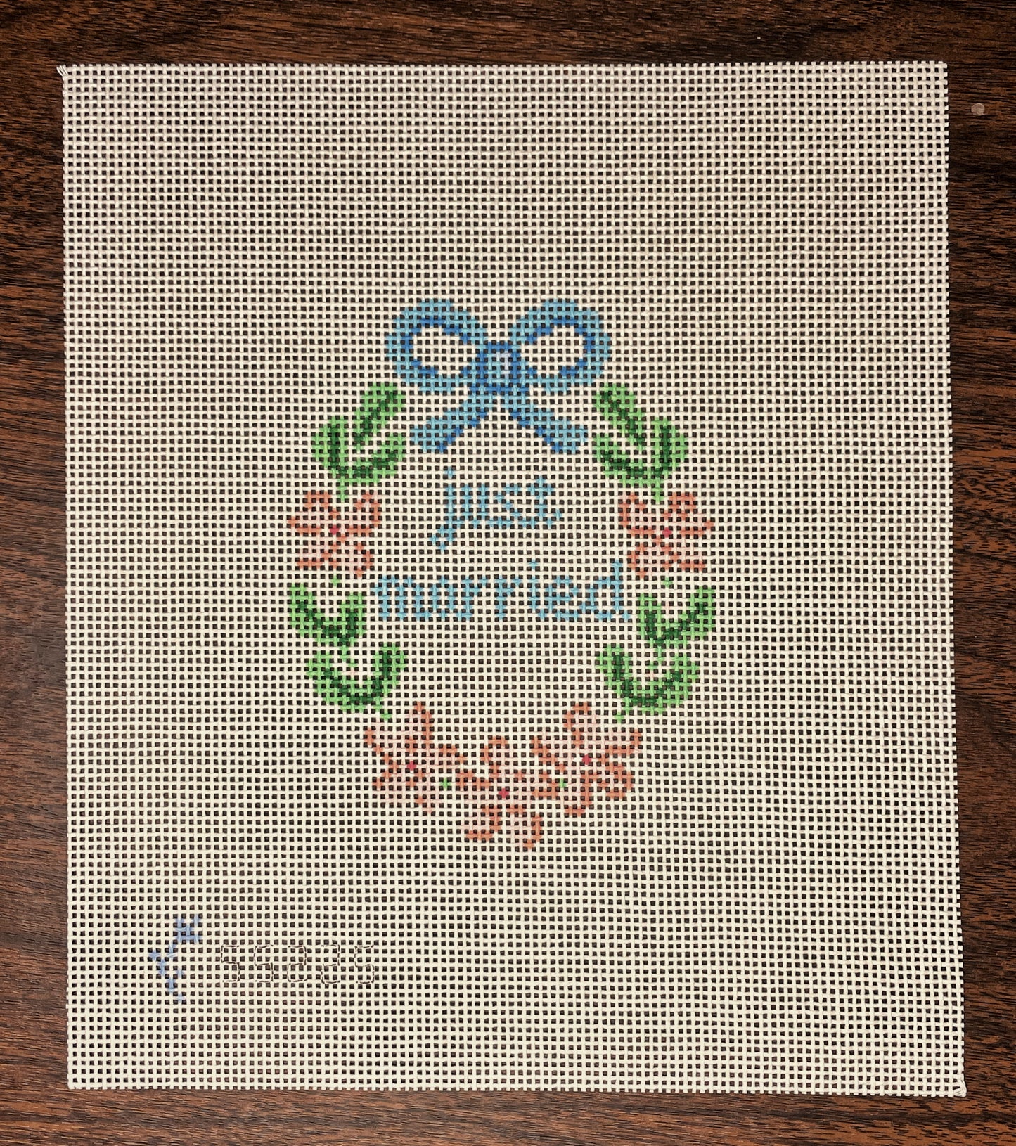 Just Married Canvas with Stitch Guide